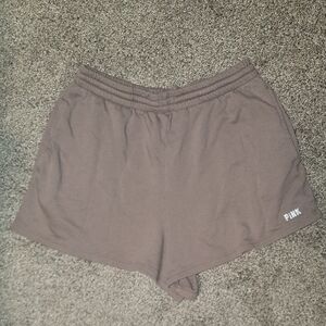 PINK Victoria's Secret Brown Athletic Shorts with Elastic Waistband